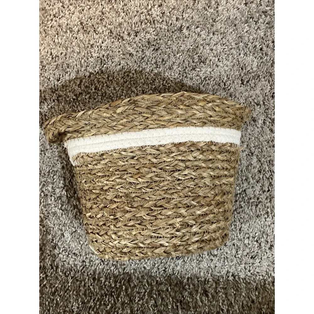 2 Wicker Storage Baskets 7.25